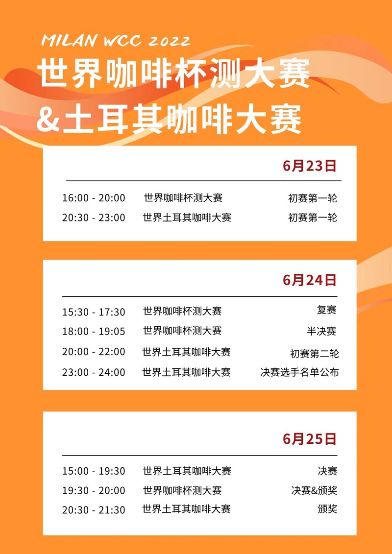 带你去米兰云观赛！6月24-26日北京时间15点开赛！世界级咖啡赛事总决赛火热归来！